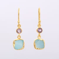 amethyst druzy summerピアス