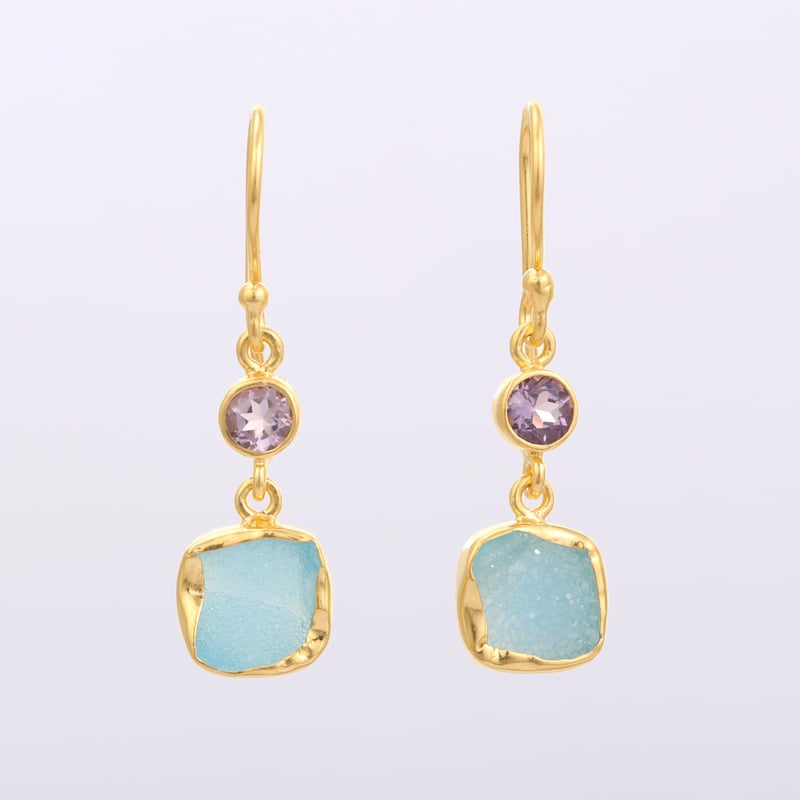 amethyst druzy summerピアス | MASTANI