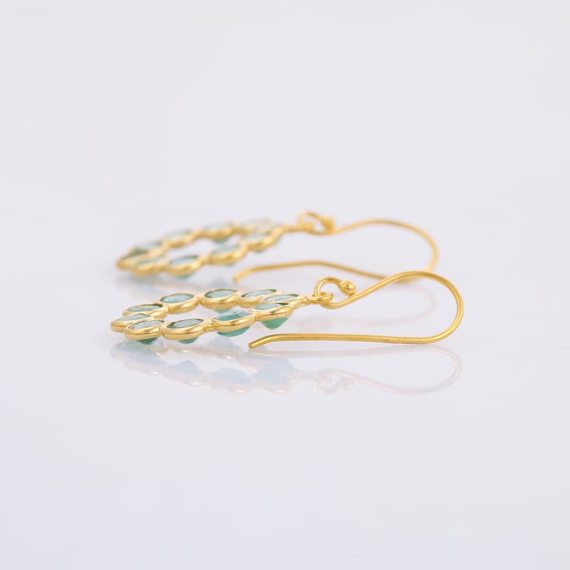 emerald round hoopピアス | MASTANI
