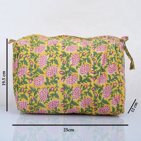 floral printコスメポーチ (L)