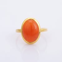 orange carnelian ovalリング