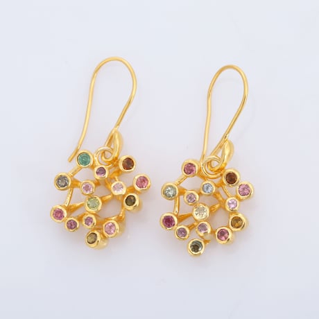 multicolor tourmaline heavyピアス