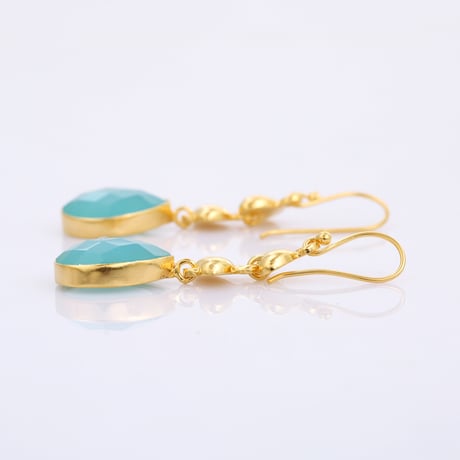 mango tree motif chalcedonyピアス
