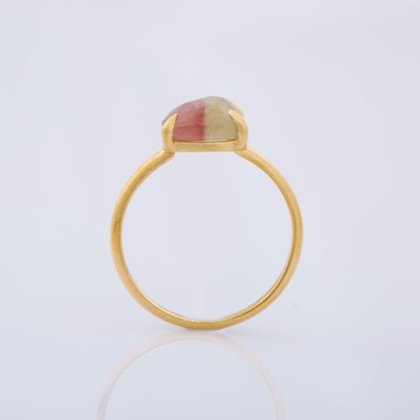 fancy shape bi-color tourmalineリング