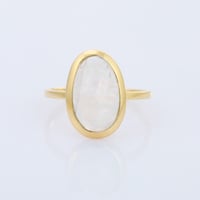 rose cut slice moonstoneリング
