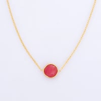 dyed sillimanite ruby colorネックレス