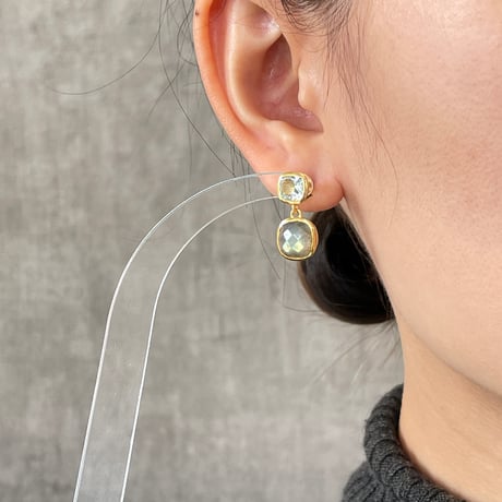 blue topaz labradorite studピアス