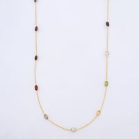 multicolor gemstone longネックレス