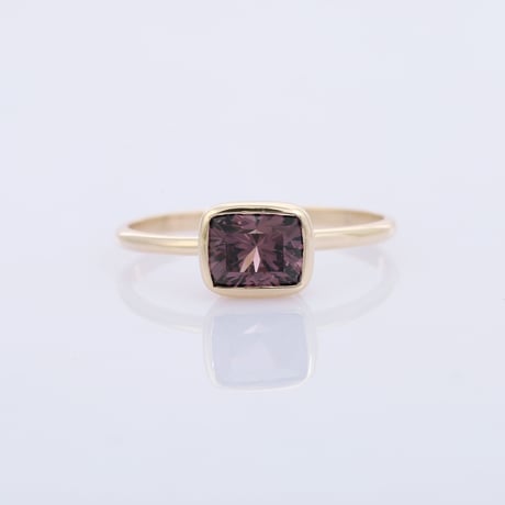 【LIMITED K10】1.20ct rectangle purple spinelリング