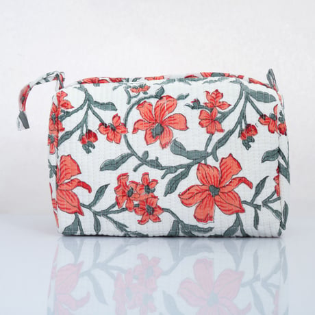 floral printコスメポーチ (M)