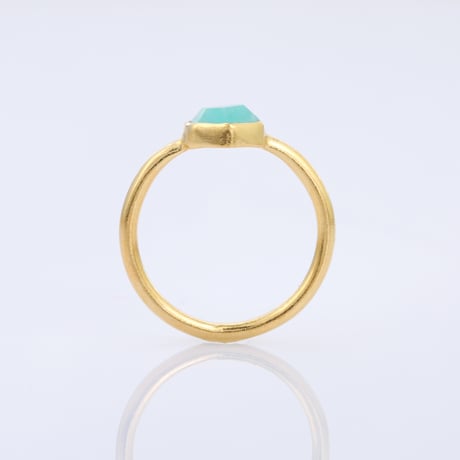 hexagon amazoniteリング