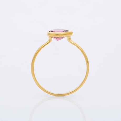 pear shape pink tourmalineリング