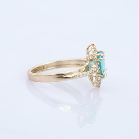 【LIMITED K14】apatitewith accent diamond multicolor sapphire ringリング