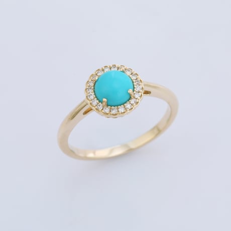 【LIMITED K14】arizona turquoise with diamond accentsリング