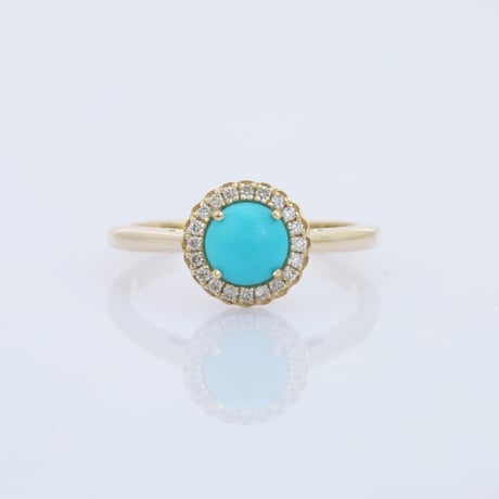 【LIMITED K14】arizona turquoise with diamond accentsリング