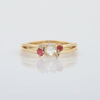 【LIMITED K18】Rose Cut Diamond with White Diamond Sapphire Accentsリング