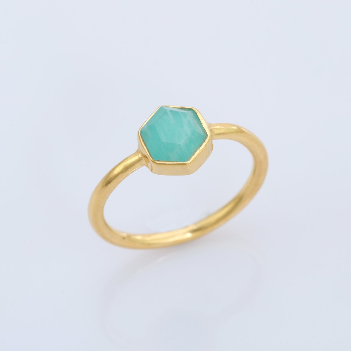 hexagon amazoniteリング | MASTANI
