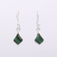 silver malachiteピアス