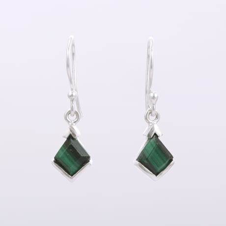 silver malachiteピアス