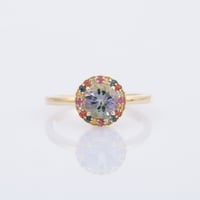 【LIMITED K10】1.03ct no-heat tanzanite with multicolor sapphireリング