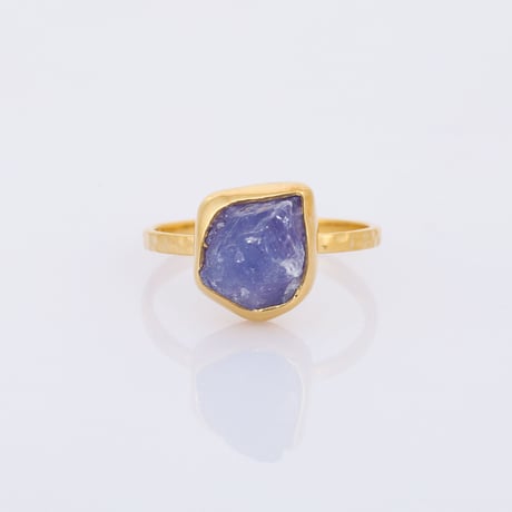 diya shape rough tanzaniteリング
