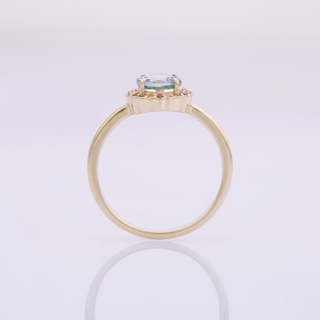 【LIMITED K10】1.03ct no-heat tanzanite with multicolor sapphireリング