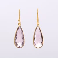 chandelier amethyst checkered cutピアス