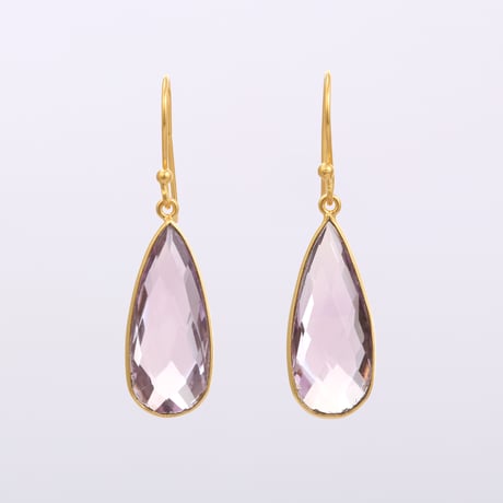 chandelier amethyst checkered cutピアス