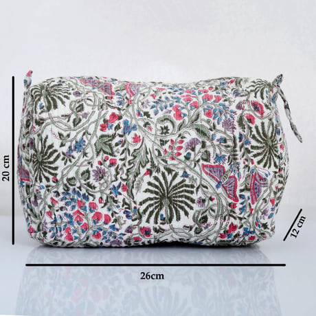 floral printコスメポーチ (L)