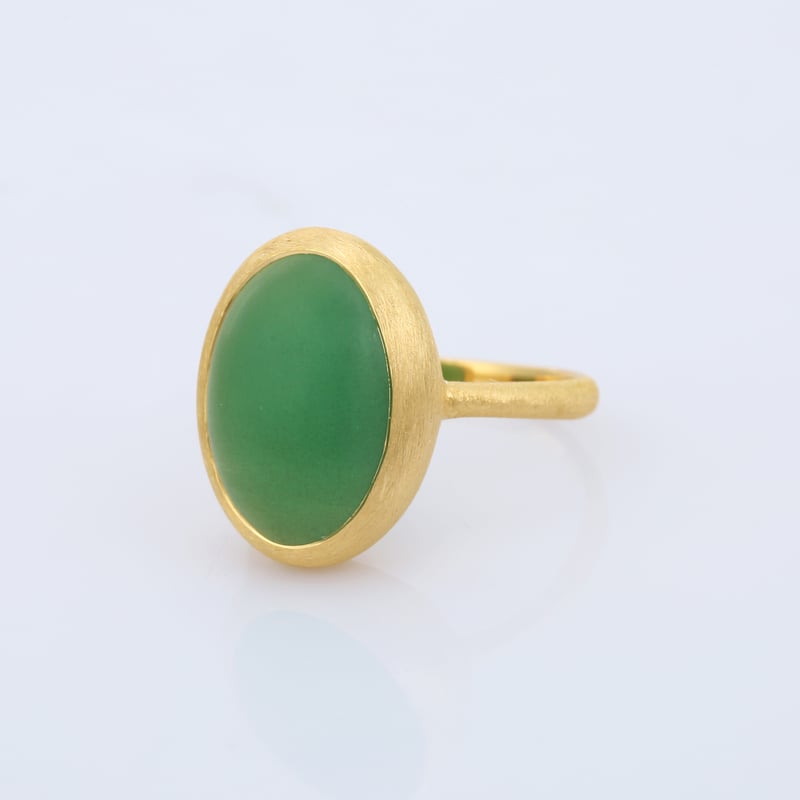 oval green chrysopraseリング | MASTANI