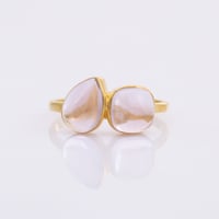 pear shape with cube amethystリング