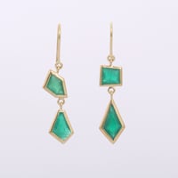【LIMITED K18】vivid green emeraldピアス