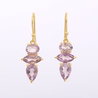mix shape amethystピアス