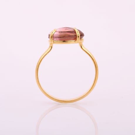 pink light pink white graduation tourmalineリング