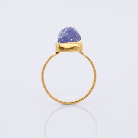 diya shape rough tanzaniteリング