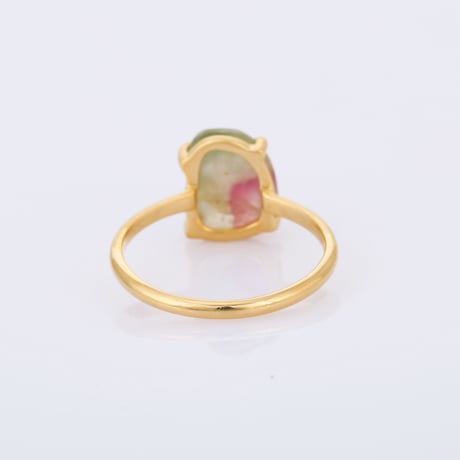fancy shape bi-color tourmalineリング