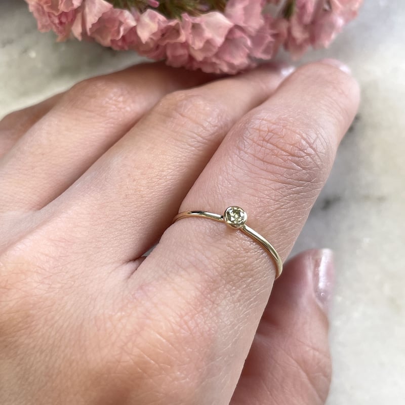 LIMITED K18】0.08ct yellow color Diamondリング | M...