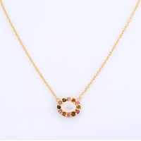 moonstone multicolor tourmalineネックレス