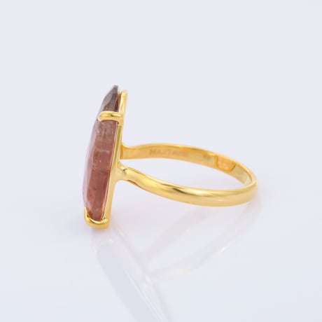 light brownish pink bi-color tourmalineリング