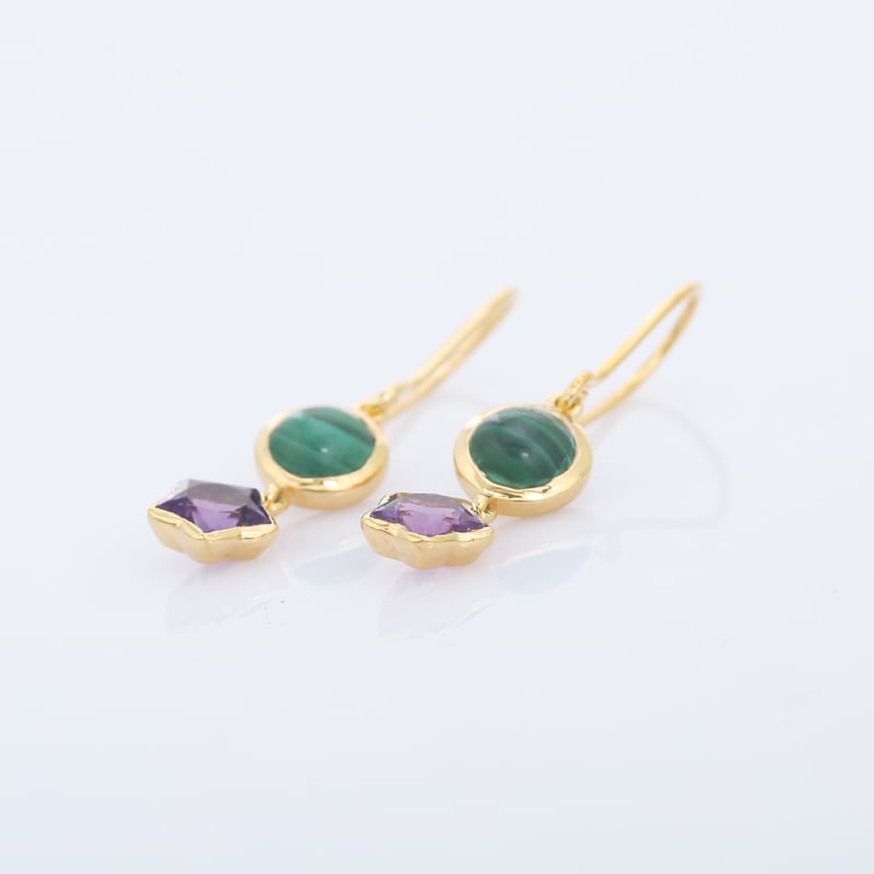 malachite amethyst starピアス | MASTANI