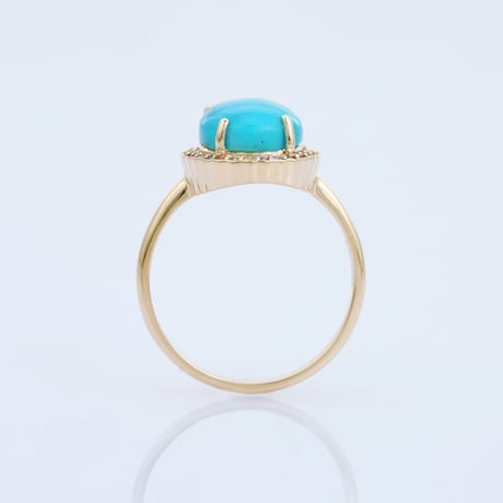 【LIMITED K18】Arizona Turquoise and Multicolor Sapphiresリング