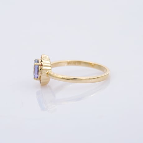 【LIMITED K10】1.03ct no-heat tanzanite with multicolor sapphireリング