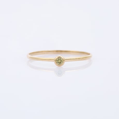 【LIMITED K18】0.05ct brownish yellow color diamondリング