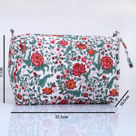 floral printコスメポーチ (M)