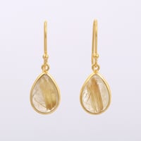 pear shape rutile quartzピアス