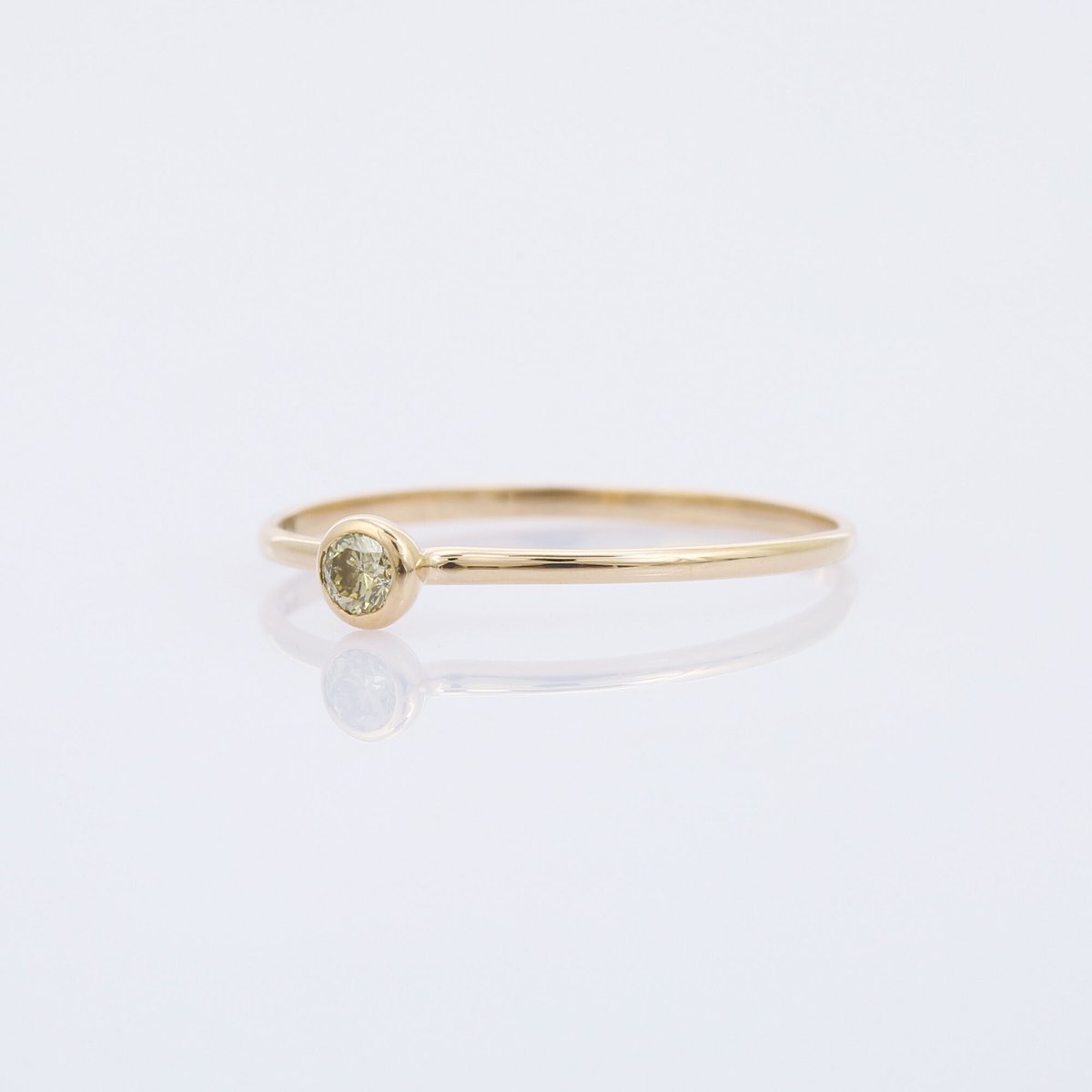 LIMITED K18】0.08ct yellow color Diamondリング | M