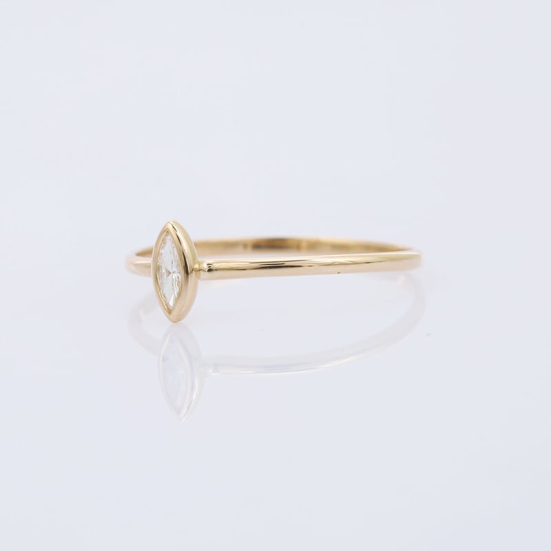 LIMITED K18】0.07ct marquise white diamondリング | LIMITED K18】0.07ct marquise white diamondリング |