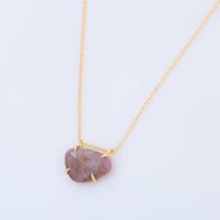 purplish red sapphireネックレス