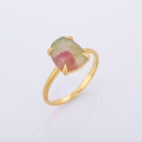 fancy shape bi-color tourmalineリング
