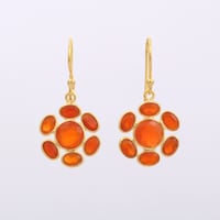 red onyx sun motifピアス